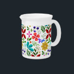 Elegant Latin American Folk Floral Beverage Pitcher<br><div class="desc">Serve in style with this Elegant Latin American Folk Floral Porcelain Pitcher, featuring a vibrant folkloric floral pattern inspired by traditional Latin American art. Set against a crisp white background, the bold colors and intricate floral details bring warmth, heritage, and charm to your kitchen or dining table. Perfect for serving...</div>