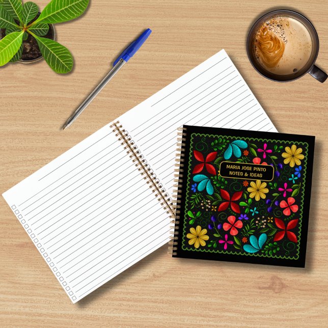 Elegant Latin American Folk Floral Checklist Notebook (Creator Uploaded)