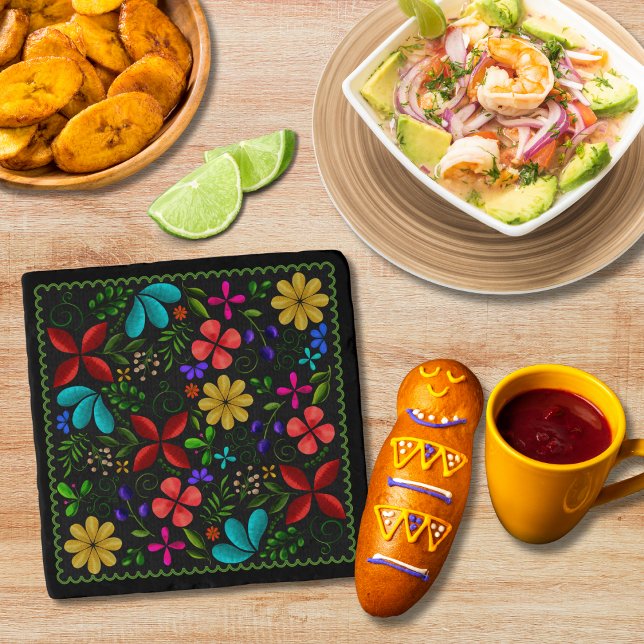 Elegant Latin American Folk Floral Trivet (Creator Uploaded)