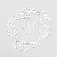 Elegant Laurel Leaf Wreath Wedding Monogram