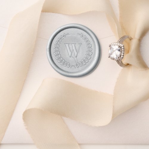 Elegant Laurel Wreath Monogram Wedding Wax Seal Stamp
