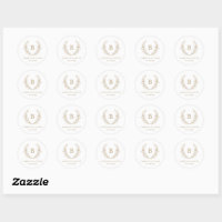 Monogram Decorative Name Blue Envelope Seals, Zazzle