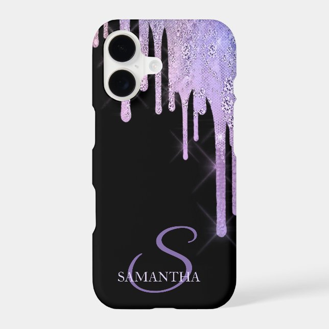 Elegant Lavander Drips  Iphone Case (Back)