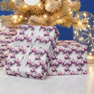 Elegant Lavender: A Fusion of Purple and Gold Wrapping Paper
