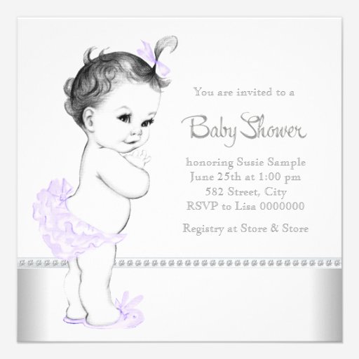 Custom Lavender Baby Shower Invites Templates Babyfavors4u