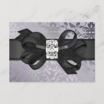 Elegant Lavender And Silver Rsvp With Bow by TreasureTheMoments at Zazzle