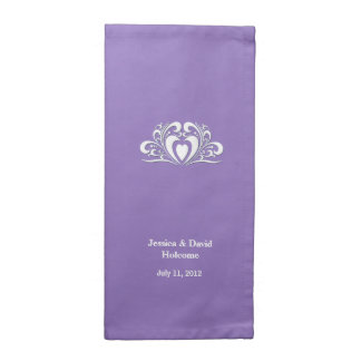 Elegant Lavender and White Wedding Napkins