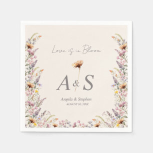Elegant Lavender, blush and cream Wildflowers Napkins