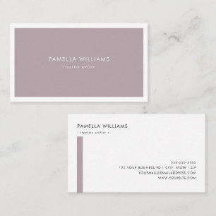Elegant Lavender Border Professional Minimalist Business Card