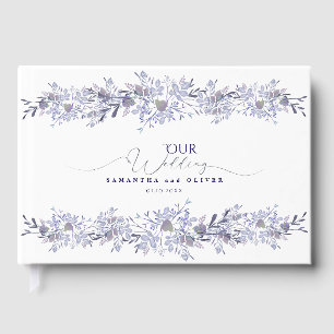 Elegant Lavender Botanical Wedding Guest Book