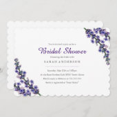Elegant Lavender Bridal Shower Invitation (Front/Back)