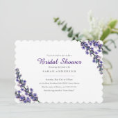 Elegant Lavender Bridal Shower Invitation (Standing Front)