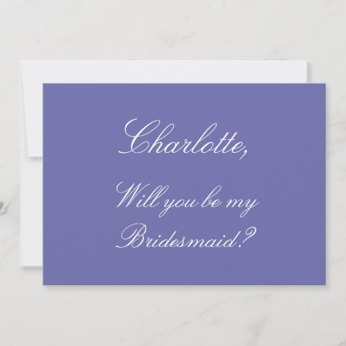Elegant Lavender Bridesmaid Proposal Invitation