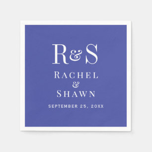 Elegant Lavender Chic Modern Monogram Wedding Napkins