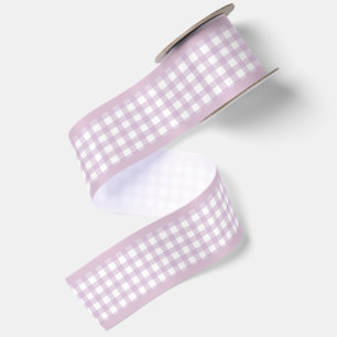 Elegant Lavender Cottagecore Coquette Gingham Satin Ribbon