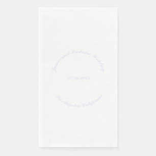 Elegant lavender custom script name date wedding paper guest towels