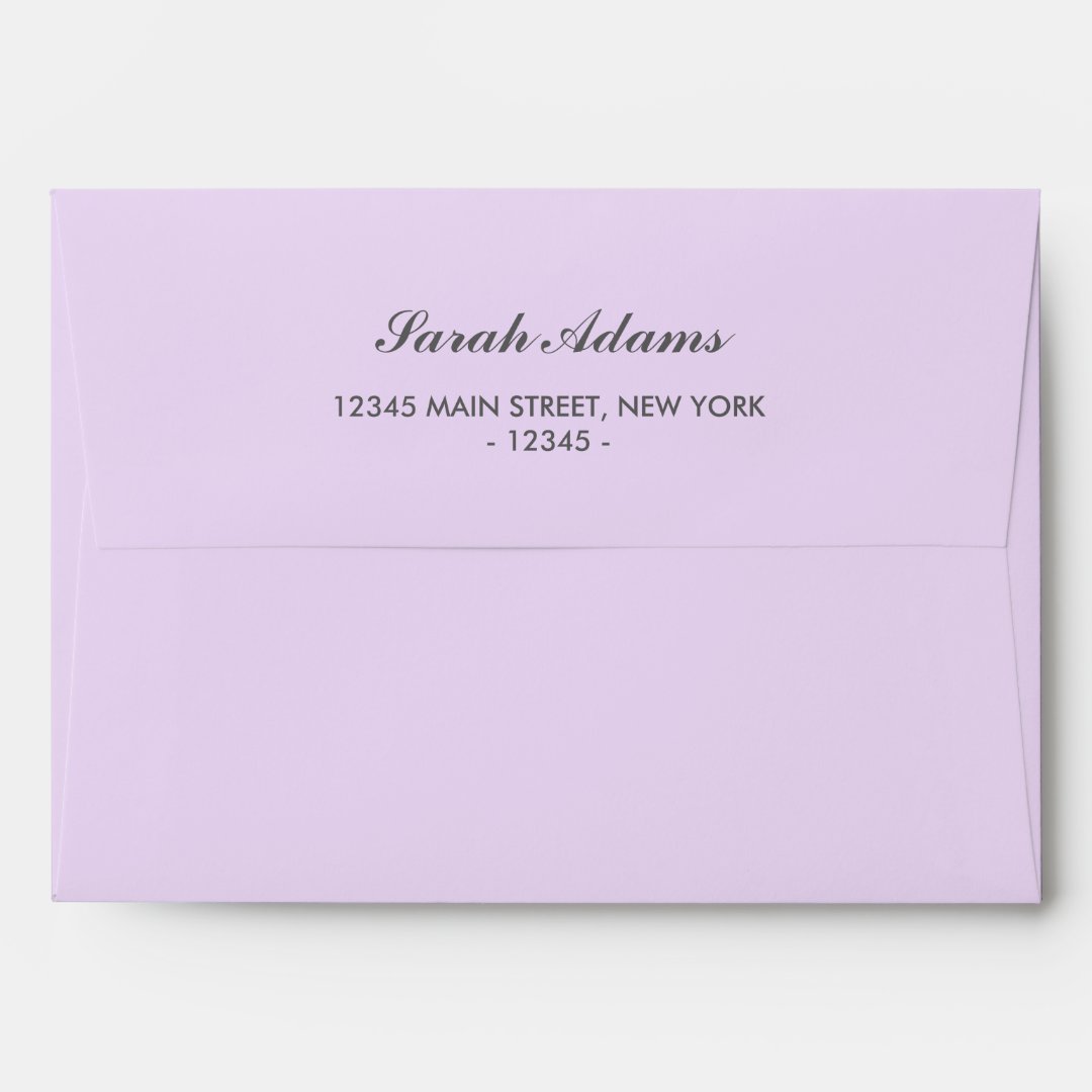 Elegant Lavender Envelope Zazzle