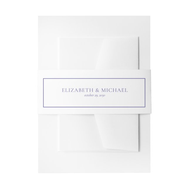 Elegant Lavender Eucalyptus Botanical Wedding Invitation Belly Band (Front Example)