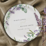 Elegant Lavender Eucalyptus Leafy Foliage Wedding Paper Plates<br><div class="desc">If you need any further customisation please feel free to message me on yellowfebstudio@gmail.com.</div>