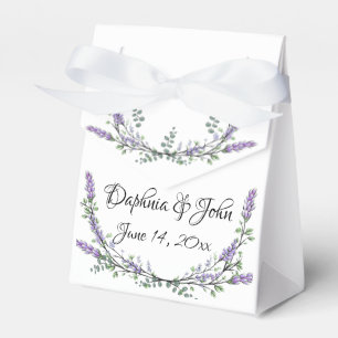 Elegant Lavender Eucalyptus Watercolor personalize Favor Boxes