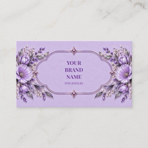 Elegant Lavender Floral Bracelet Card