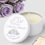 Elegant Lavender Floral Bridesmaid Proposal Mini Candle Favors<br><div class="desc">These beautiful candles are designed as a fun way to ask your friends to be bridesmaids at your wedding. The lovely boho chic design features a bouquet of hand painted watercolor roses and blossoms in shades of lilac, lavender, and light purple. The text is written in fancy script lettering and...</div>