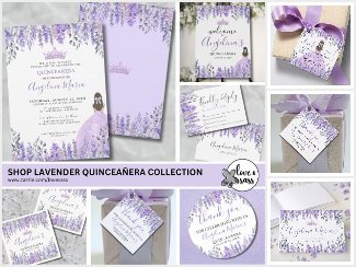 Elegant Lavender Floral Purple Quinceanera Party