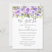 Elegant Lavender Floral Rose Wedding Vow Renewal Invitation (Front)