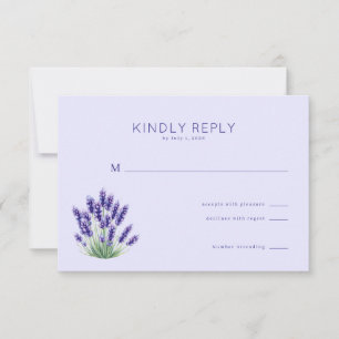 Elegant Lavender Floral RSVP Card