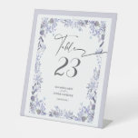 Elegant Lavender Floral Table Card Pedestal Sign