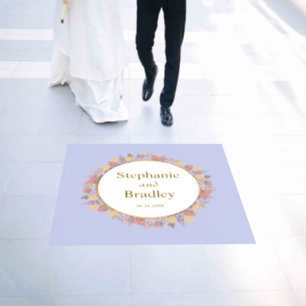 Elegant Lavender Floral Wedding Floor Decal