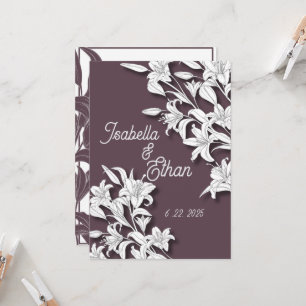 Elegant Lavender Floral Wedding Invitation