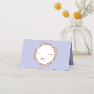 Elegant Lavender Floral Wedding Place Table Card
