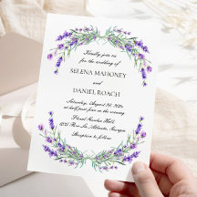 Elegant Lavender Flowers Violet Wedding
