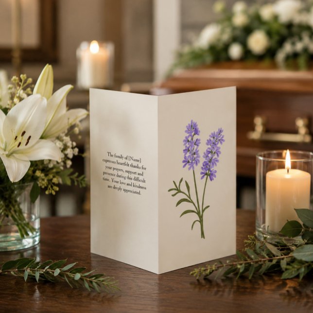 Elegant Lavender Funeral Order of Service Program  (Creator Uploaded)