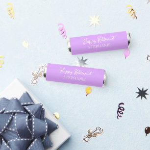 Elegant Lavender Happy Retirement Party Breath Savers® Mints