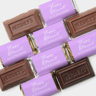 Elegant Lavender Happy Retirement Party Hershey's Miniatures