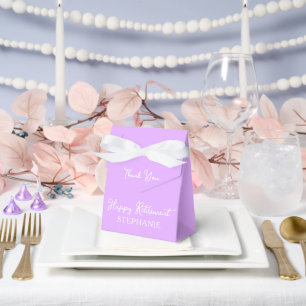 Elegant Lavender Happy Retirement Thank You Favor Boxes