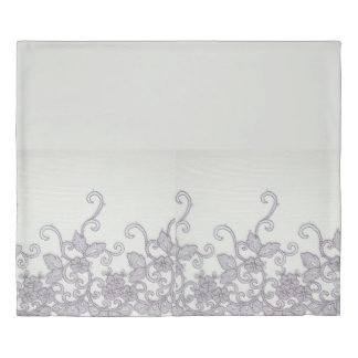 Elegant Lavender Lace Duvet Cover