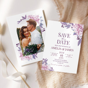 Elegant Lavender Lilac Photo Arch Boho Invitation