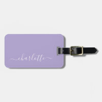 Elegant Lavender Lilac Script Name Personalized