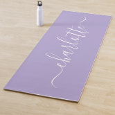 Sparkling Pink Glitter Ombre Monogram Initial Cute Yoga Mat | Zazzle