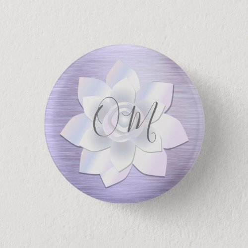 Elegant Lavender Lotus OM     Button