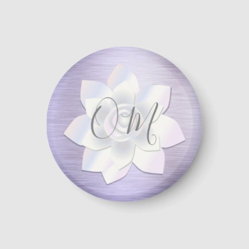 Elegant Lavender Lotus OM    Magnet