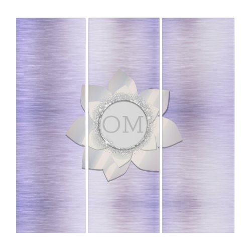 Elegant Lavender Lotus OM Triptych