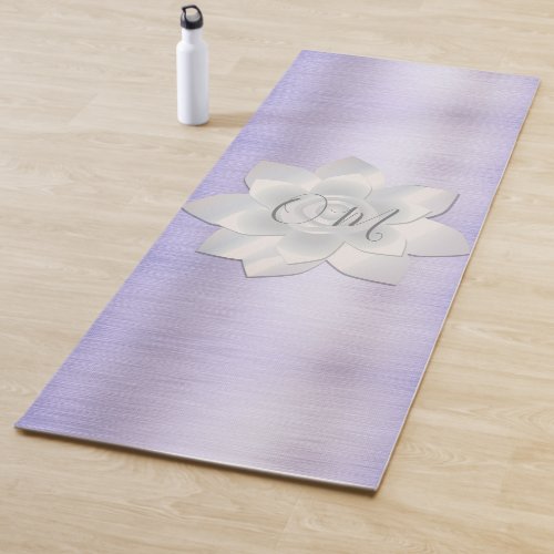 Elegant Lavender Lotus OM  Yoga Mat