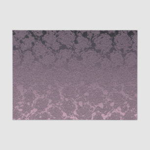 Elegant Lavender Mauve Purple Succulent Pattern Tissue Paper