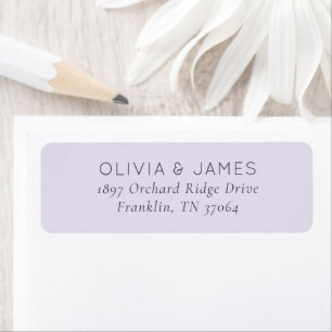 Elegant Lavender Minimalist Label