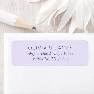 Elegant Lavender Minimalist Label