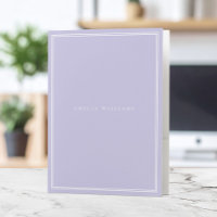 Elegant Lavender Minimalist Monogram Name
